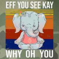 EFF You See Kay Why Oh You Elephant Legacy Tie Dye Trucker Hat