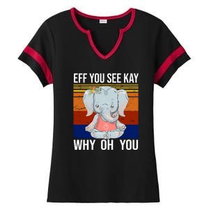 EFF You See Kay Why Oh You Elephant Ladies Halftime Notch Neck Tee