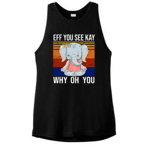 EFF You See Kay Why Oh You Elephant Ladies PosiCharge Tri-Blend Wicking Tank