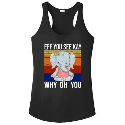 EFF You See Kay Why Oh You Elephant Ladies PosiCharge Competitor Racerback Tank