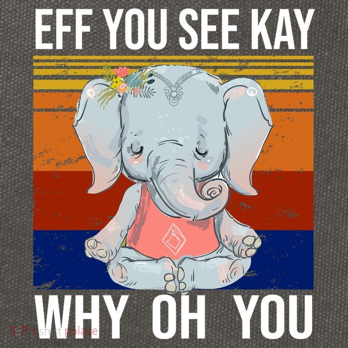 EFF You See Kay Why Oh You Elephant Cotton Canvas Backpack