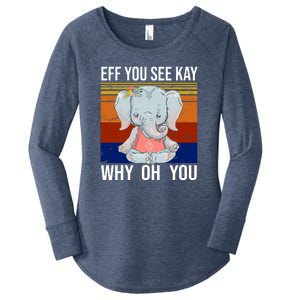 EFF You See Kay Why Oh You Elephant Women's Perfect Tri Tunic Long Sleeve Shirt