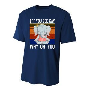 EFF You See Kay Why Oh You Elephant Performance Sprint T-Shirt