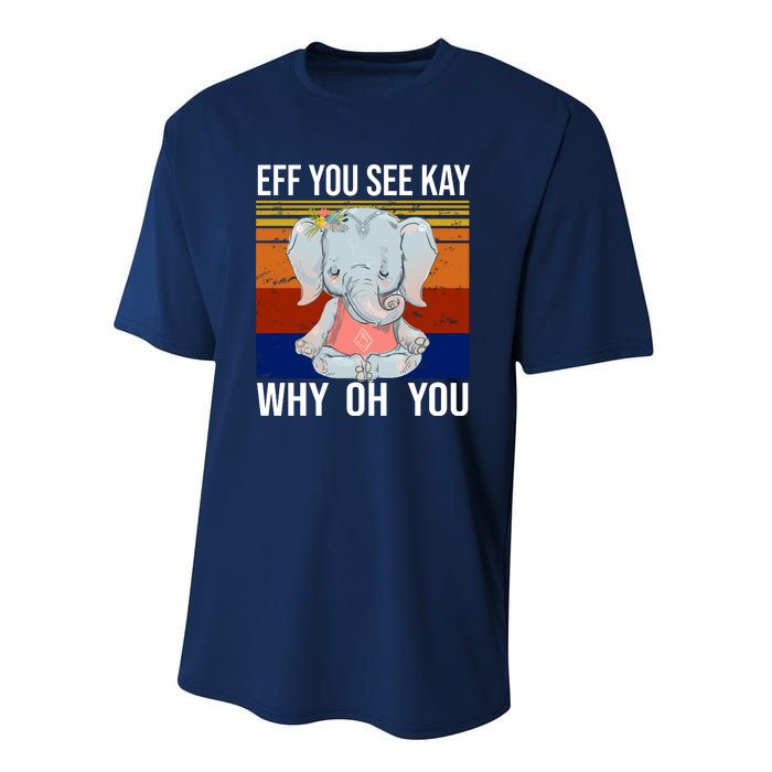 EFF You See Kay Why Oh You Elephant Performance Sprint T-Shirt