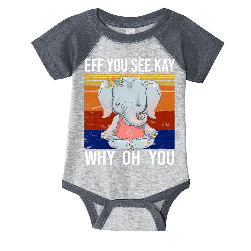 EFF You See Kay Why Oh You Elephant Infant Baby Jersey Bodysuit