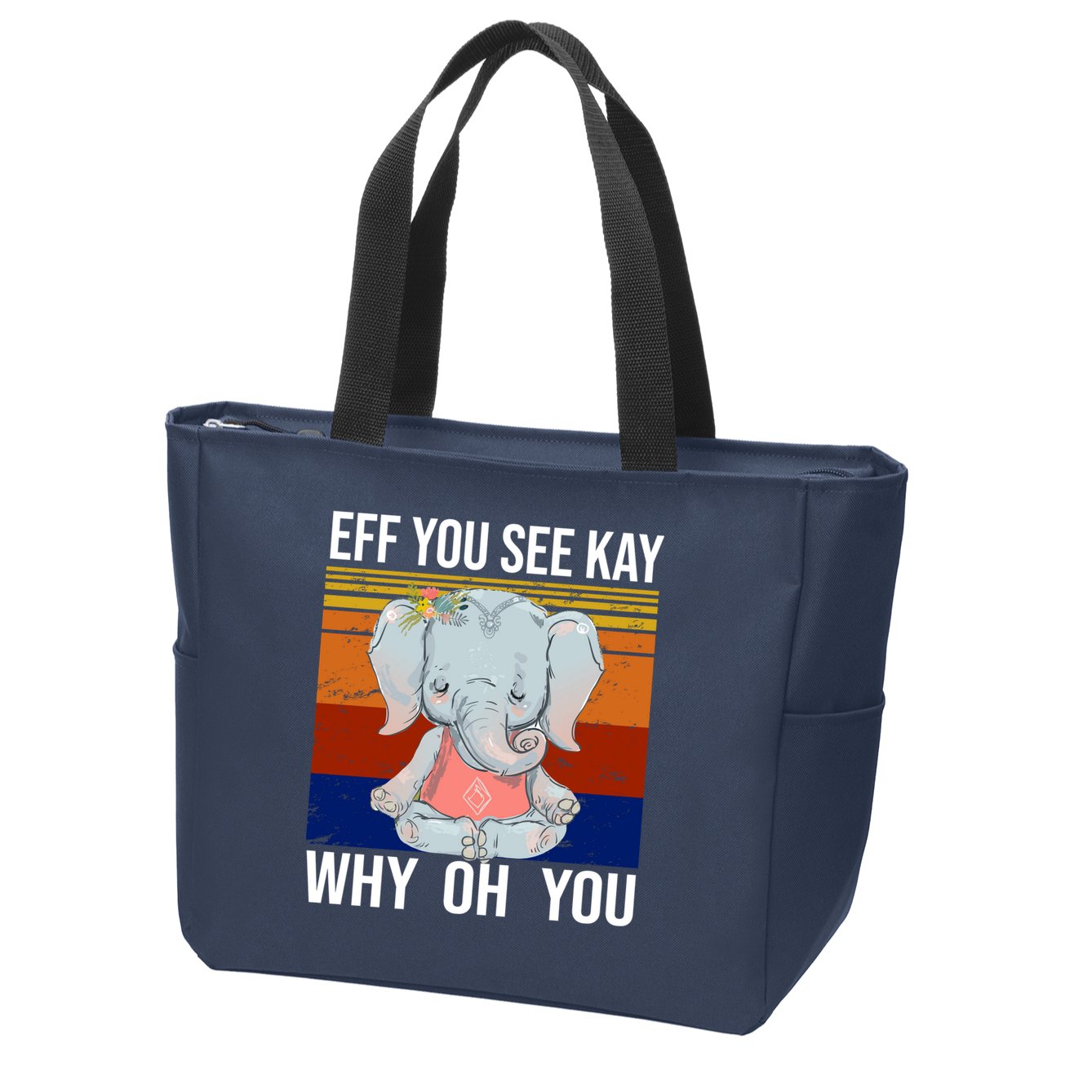 EFF You See Kay Why Oh You Elephant Zip Tote Bag