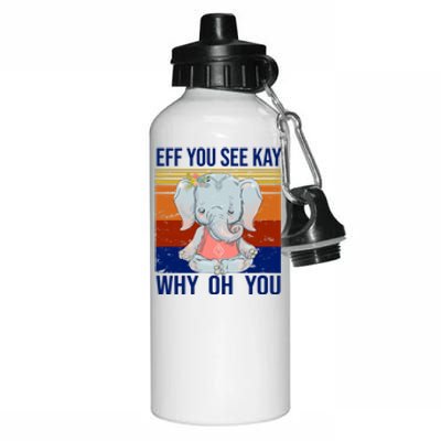 EFF You See Kay Why Oh You Elephant Aluminum Water Bottle 