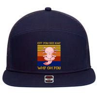 Eff You See Kay Why Oh You Funny Axolotl 7 Panel Mesh Trucker Snapback Hat