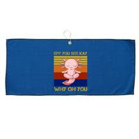 Eff You See Kay Why Oh You Funny Axolotl Large Microfiber Waffle Golf Towel