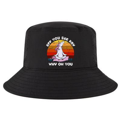 EFF You See Kay Why Oh You Funny Yoga Unicorn Cool Comfort Performance Bucket Hat