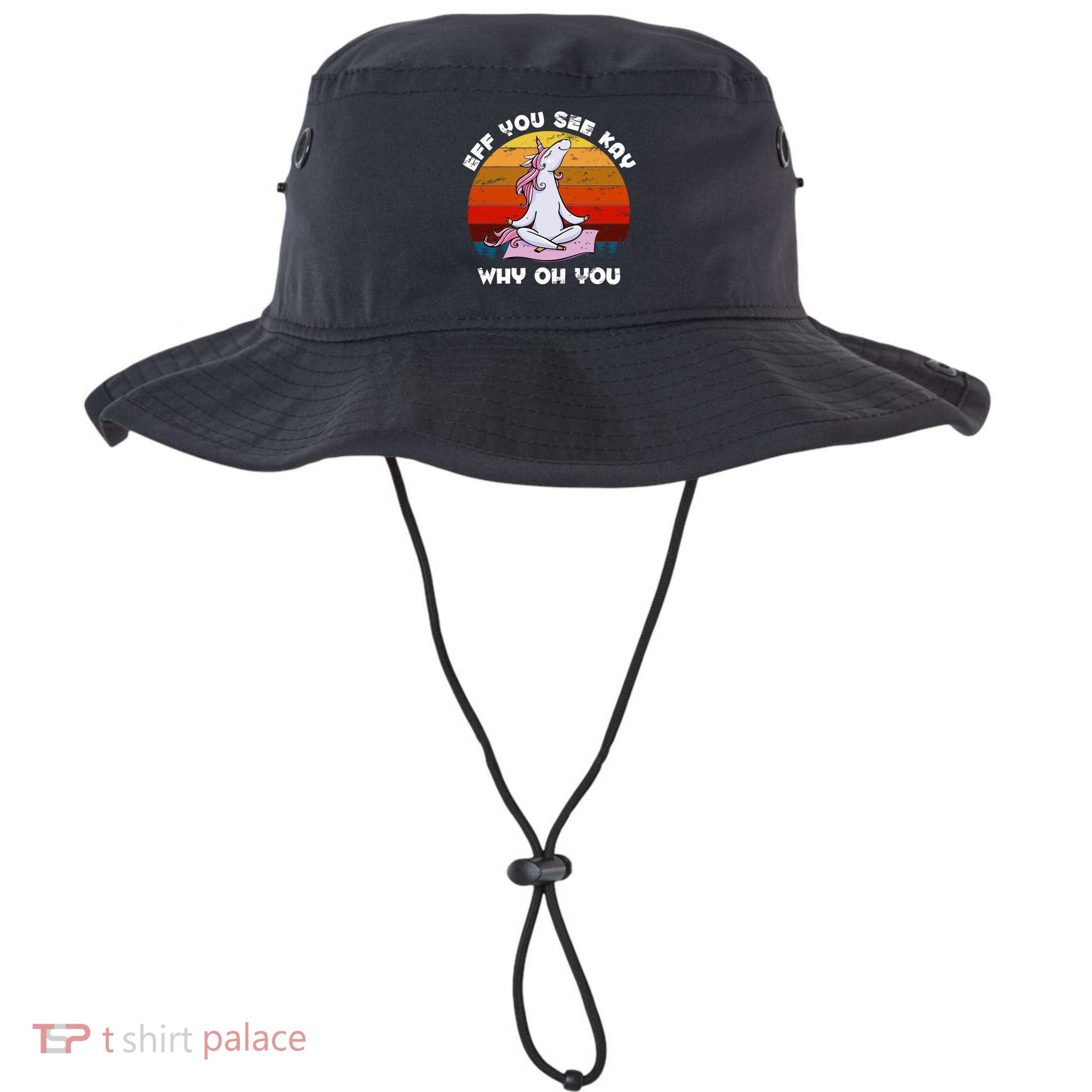 EFF You See Kay Why Oh You Funny Yoga Unicorn Bucket Hat