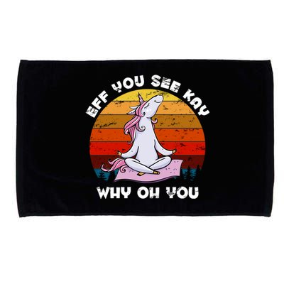 EFF You See Kay Why Oh You Funny Yoga Unicorn Microfiber Hand Towel