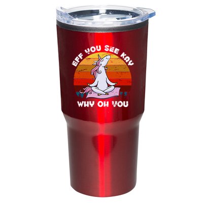 EFF You See Kay Why Oh You Funny Yoga Unicorn Tumbler