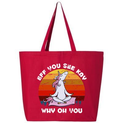 EFF You See Kay Why Oh You Funny Yoga Unicorn 25L Jumbo Tote