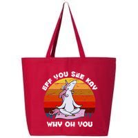 EFF You See Kay Why Oh You Funny Yoga Unicorn 25L Jumbo Tote