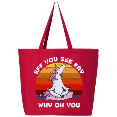 EFF You See Kay Why Oh You Funny Yoga Unicorn 25L Jumbo Tote