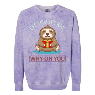 Eff You See Kay Why Oh You Colorblast Crewneck Sweatshirt