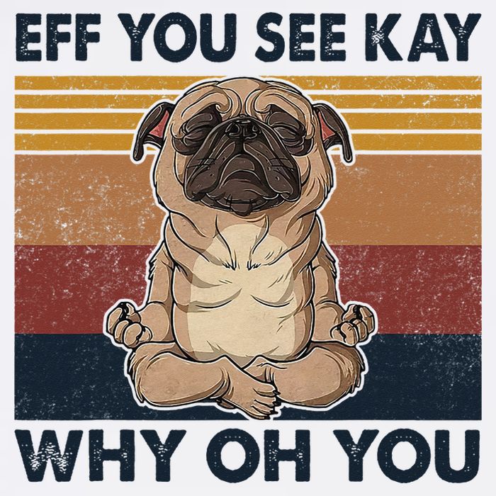 Eff You See Kay Why Oh You Pug Retro Vintage Button