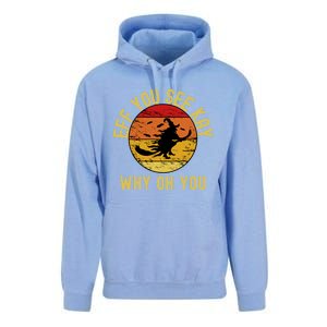 Eff You See Kay Why Oh You Funny Sarcastic Witch Broom Gift Unisex Surf Hoodie