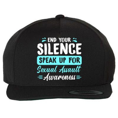 End Your Silence Speak Up For Sexual Assault Awareness Meaningful Gift Wool Snapback Cap