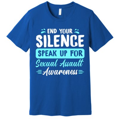 End Your Silence Speak Up For Sexual Assault Awareness Meaningful Gift Premium T-Shirt