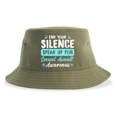 End Your Silence Speak Up For Sexual Assault Awareness Meaningful Gift Sustainable Bucket Hat