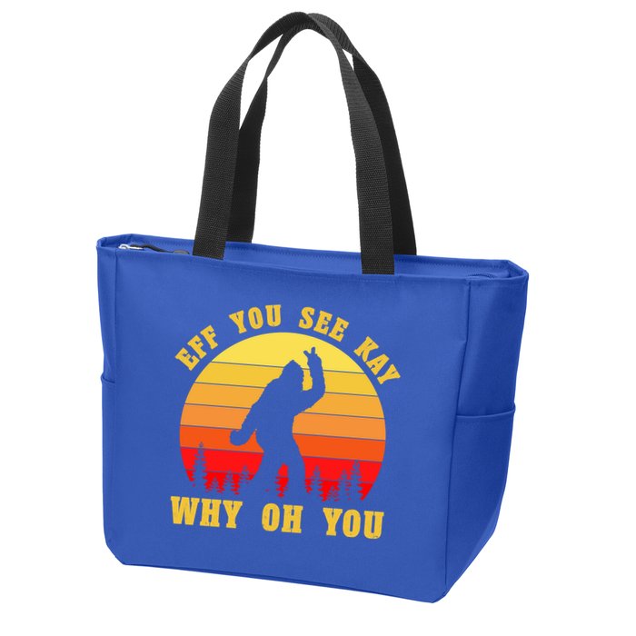 Eff You See Kay Why Oh You Bigfoot Sasquatch Funny Meme Zip Tote Bag