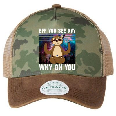 Eff You See Kay Why Oh You Yoga Sloth Space Galaxy Legacy Tie Dye Trucker Hat