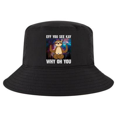 Eff You See Kay Why Oh You Yoga Sloth Space Galaxy Cool Comfort Performance Bucket Hat