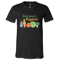 Eat Your Veggies Vegan Gift Idea Trending V-Neck T-Shirt