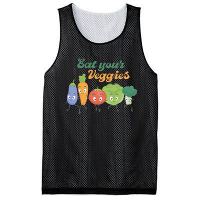 Eat Your Veggies Vegan Gift Idea Trending Mesh Reversible Basketball Jersey Tank