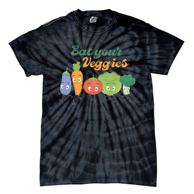 Eat Your Veggies Vegan Gift Idea Trending Tie-Dye T-Shirt