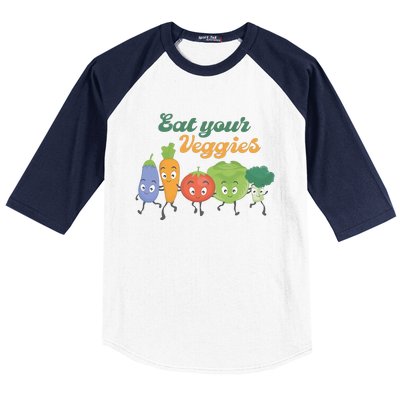 Eat Your Veggies Vegan Gift Idea Trending Baseball Sleeve Shirt