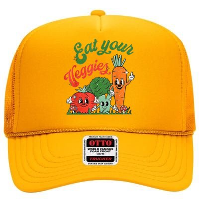 Eat Your Veggies High Crown Mesh Back Trucker Hat