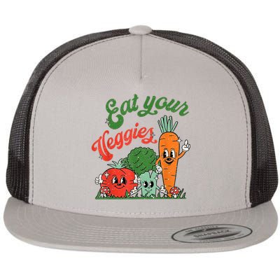 Eat Your Veggies Flat Bill Trucker Hat