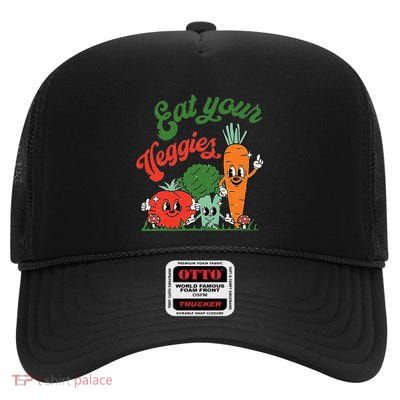 Eat Your Veggies High Crown Mesh Back Trucker Hat