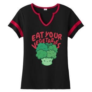 Eat Your Vegetables Ladies Halftime Notch Neck Tee