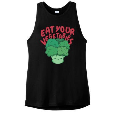 Eat Your Vegetables Ladies PosiCharge Tri-Blend Wicking Tank