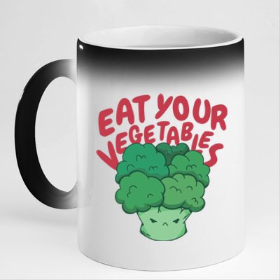 Eat Your Vegetables 11oz Black Color Changing Mug