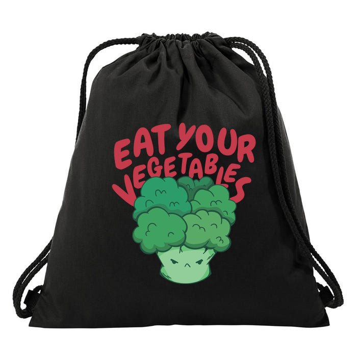 Eat Your Vegetables Drawstring Bag