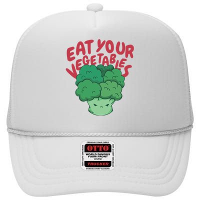 Eat Your Vegetables High Crown Mesh Back Trucker Hat