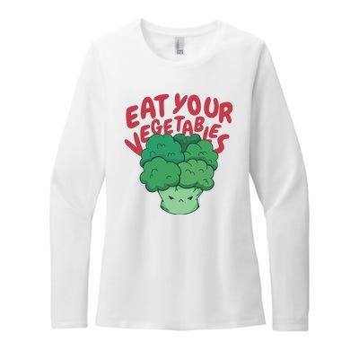 Eat Your Vegetables Womens CVC Long Sleeve Shirt