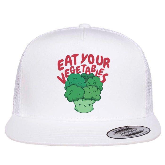 Eat Your Vegetables Flat Bill Trucker Hat