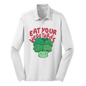 Eat Your Vegetables Silk Touch Performance Long Sleeve Polo