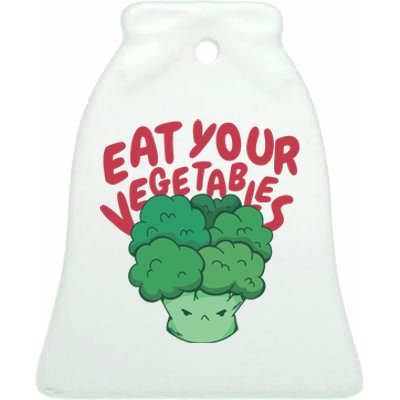 Eat Your Vegetables Ceramic Bell Ornament