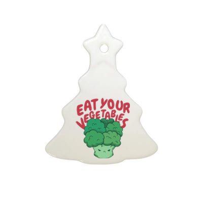 Eat Your Vegetables Ceramic Tree Ornament