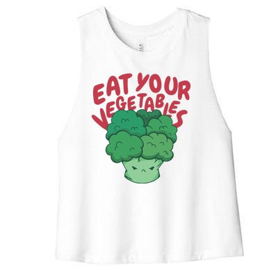 Eat Your Vegetables Women's Racerback Cropped Tank