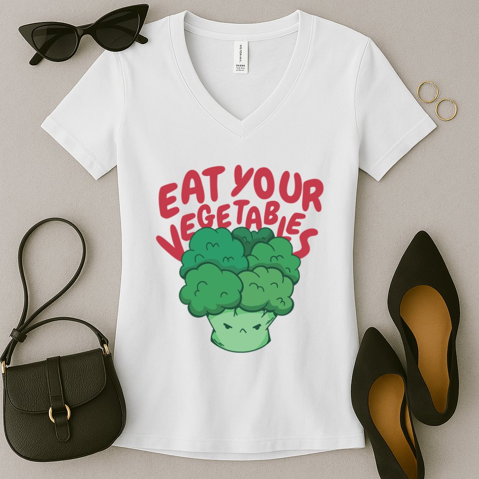 Eat Your Vegetables Women's V-Neck T-Shirt