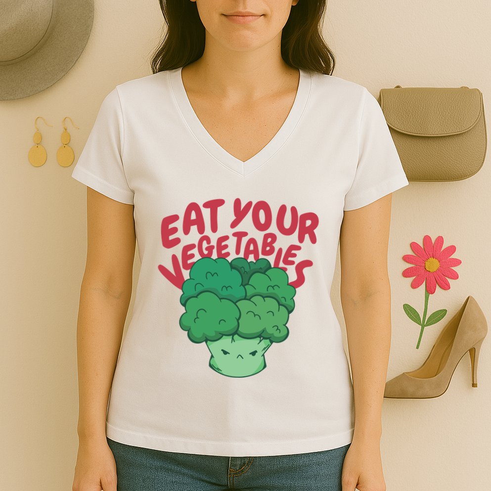 Eat Your Vegetables Women's V-Neck T-Shirt
