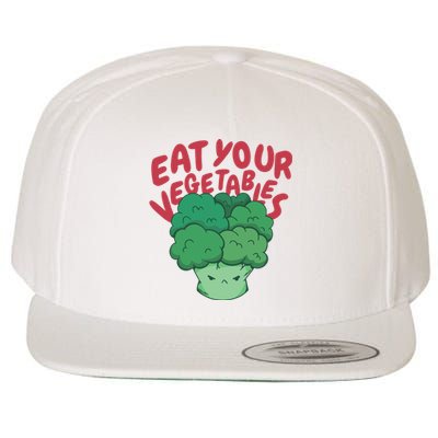 Eat Your Vegetables Wool Snapback Cap